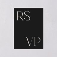 Modern Initials Wedding Response Cards Midnight Signature Standard