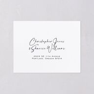 Simply Striking All-in-One Wedding Invitations Navy Signature Light Both Recipient and Return Addresses No