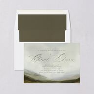 Western Valley Rehearsal Dinner Invitations Sage Signature Blank