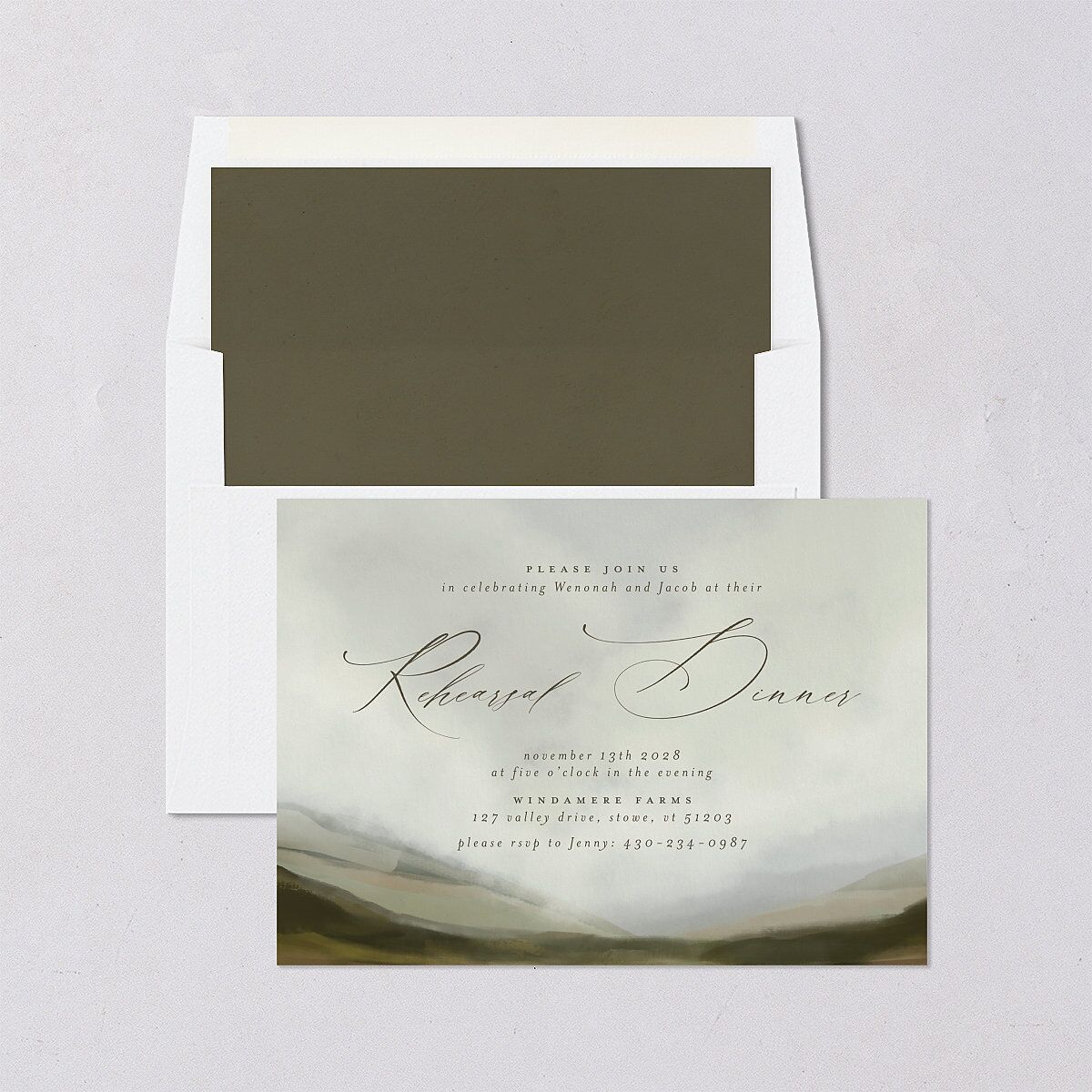 Western Valley Rehearsal Dinner Invitations — view 4