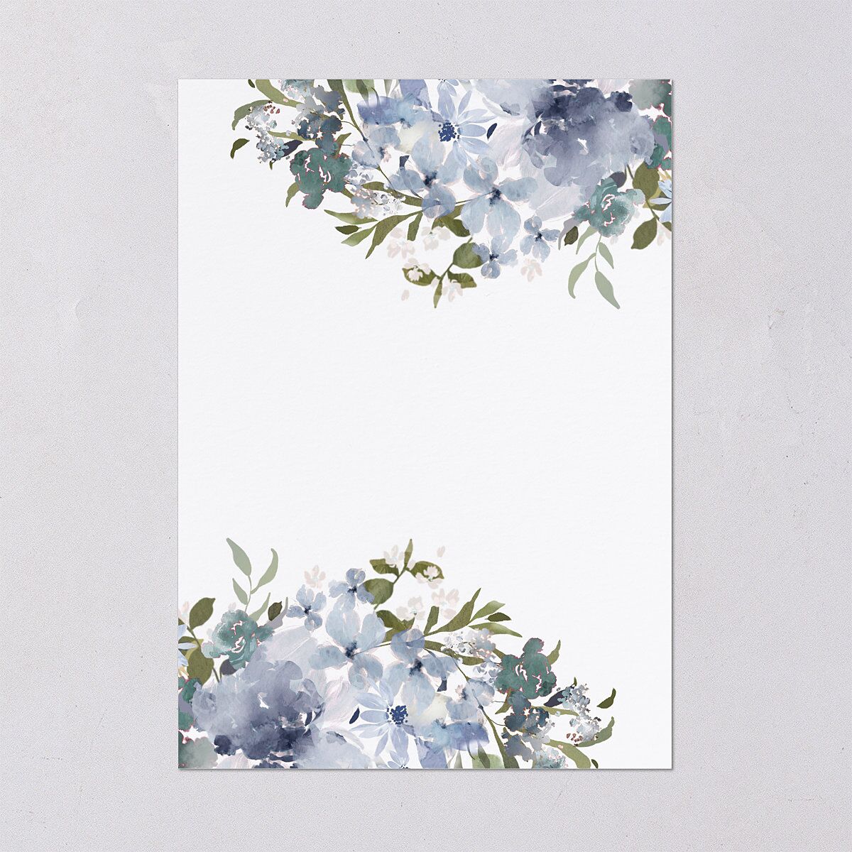 Garden Arch Wedding Invitations Navy Signature Blank No Standard