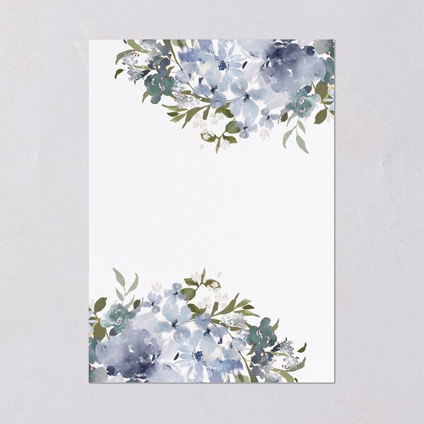 Garden Arch Wedding Invitations Navy Signature Blank No Standard