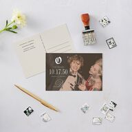 Til Death Gothic Photo Save the Date Postcards Sand