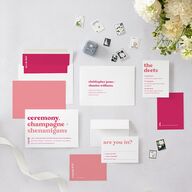 Vibrant Bold Wedding Invitations Hot Pink Signature Blank No Standard