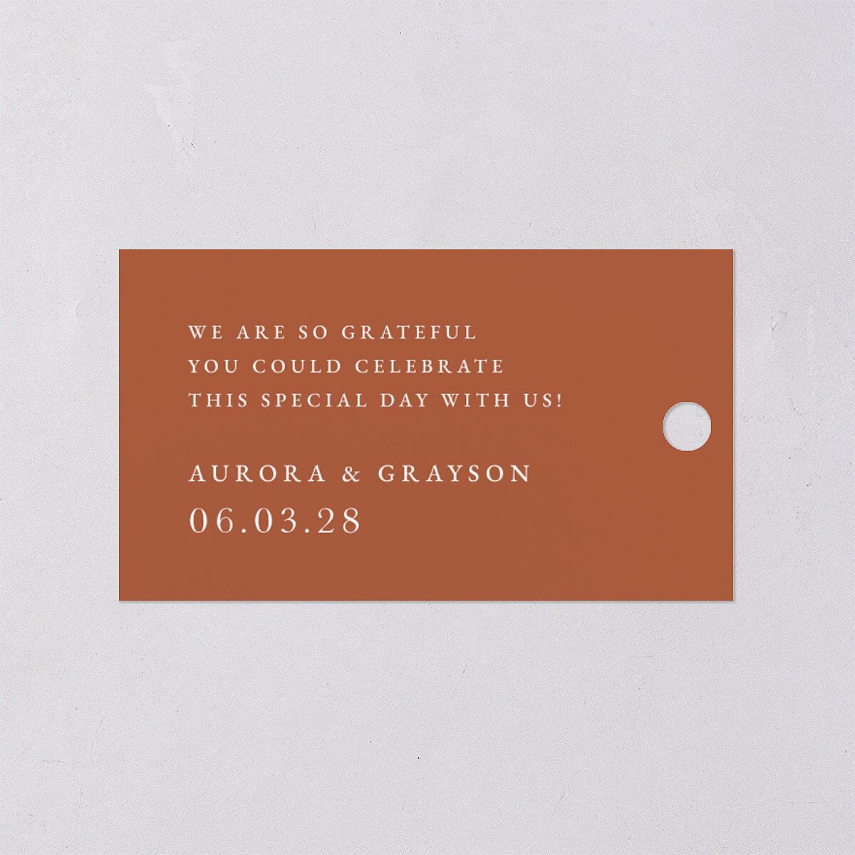 Bohemian Arch Favor Gift Tags Copper Signature