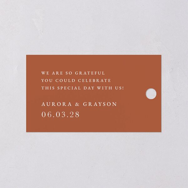 Bohemian Arch Favor Gift Tags Copper Signature