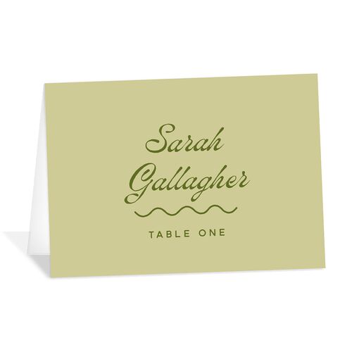 Cabana Stripes Place Cards Olive Signature