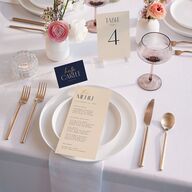 Headline Place Cards Navy Signature