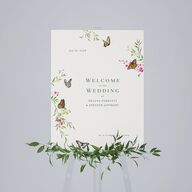 Rustic Butterflies Standard Welcome Sign Medium Scottish Green Standard Indoor Foam Core M Welcome