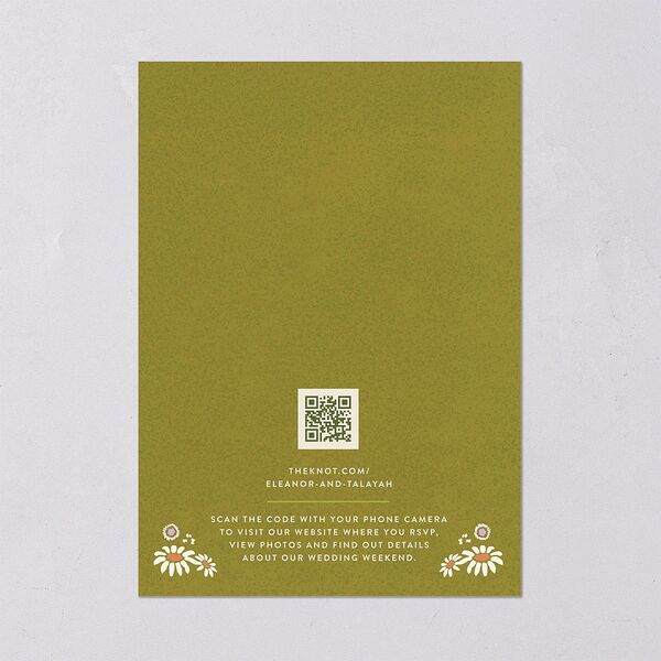 Wildflower Nouveau Wedding Invitations Dark Camo Signature Blank No Standard