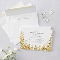 Delphinium Crest Bridal Shower Invitations Daffodil Signature Blank