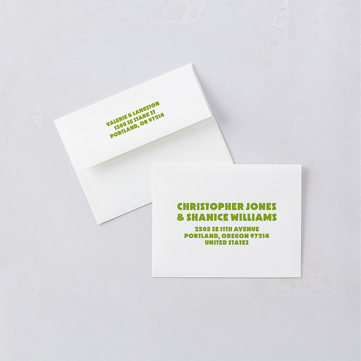 Retro Modern QR Code Save the Date Petite Cards Greenery Signature smooth Blank No Standard