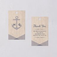 Vintage Nautical Favor Gift Tags French Blue Signature