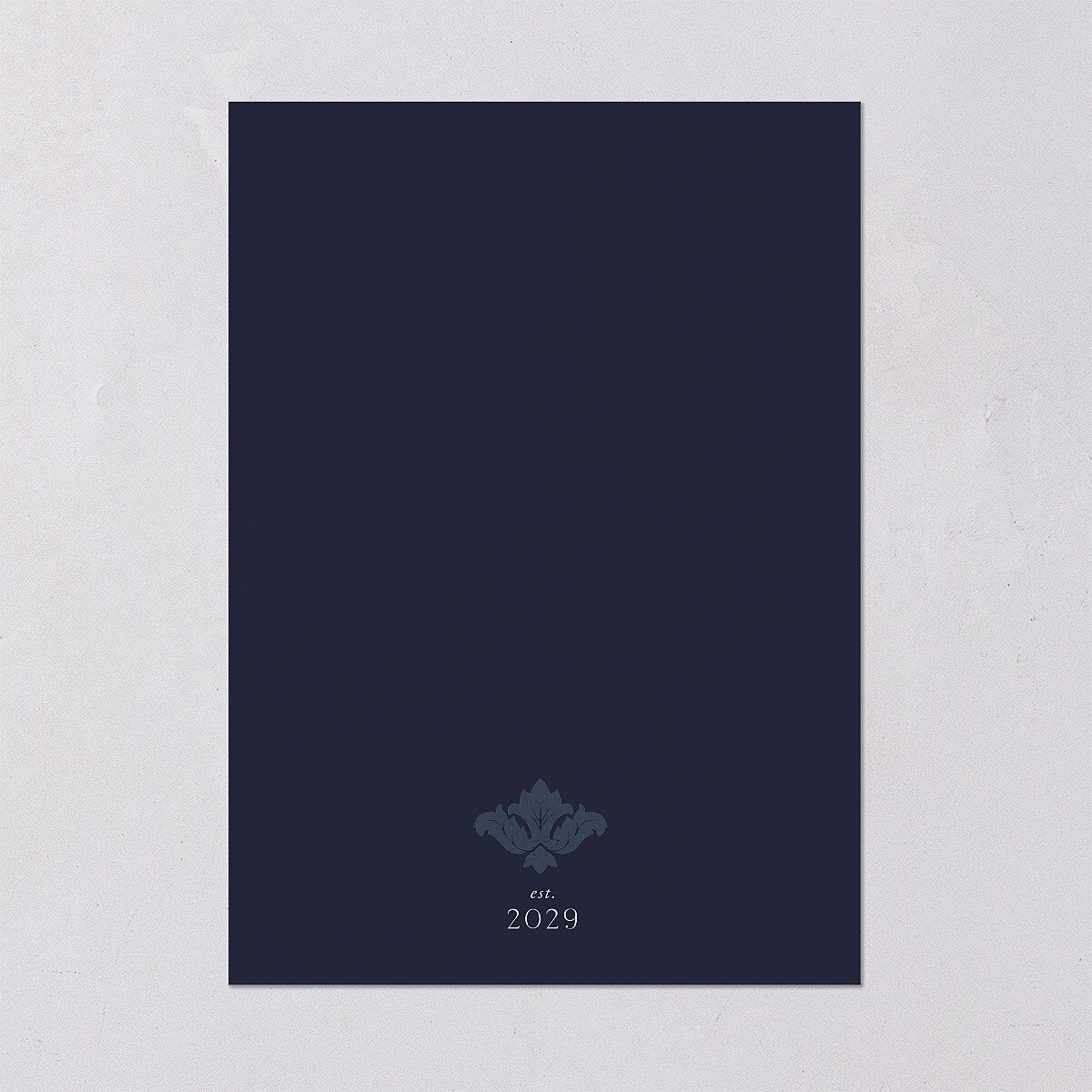 Elegant Damask Rehearsal Dinner Invitations Navy Signature Blank Standard