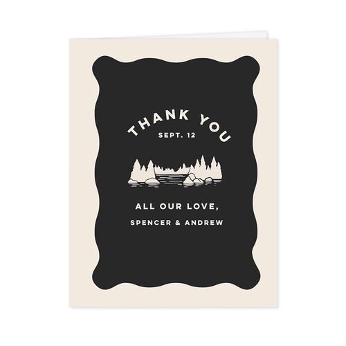 Adventure Icon Thank You Cards Charcoal