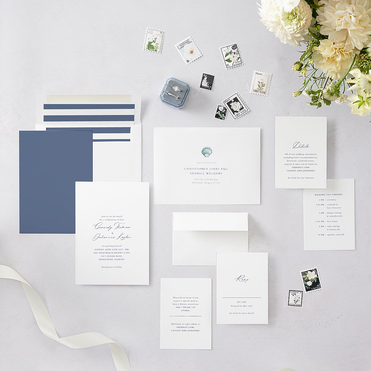 Classic Shell Wedding Invitations — view 5
