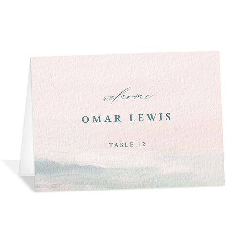 Abstract Beach Place Cards Peony Signature