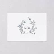 Natural Monogram Wedding Response Cards Midnight Navy Signature Standard