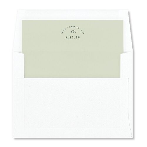 Arched Photo Envelope Liners Dark Green Standard
