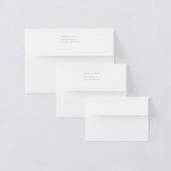 Vintage Florals Bridal Shower Invitation Envelopes White Regency Blue Both Recipient and Return Addresses Signature Standard