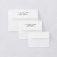 Meet Us In Miami Thank You Card Envelopes Orchid White Both Recipient and Return Addresses Signature