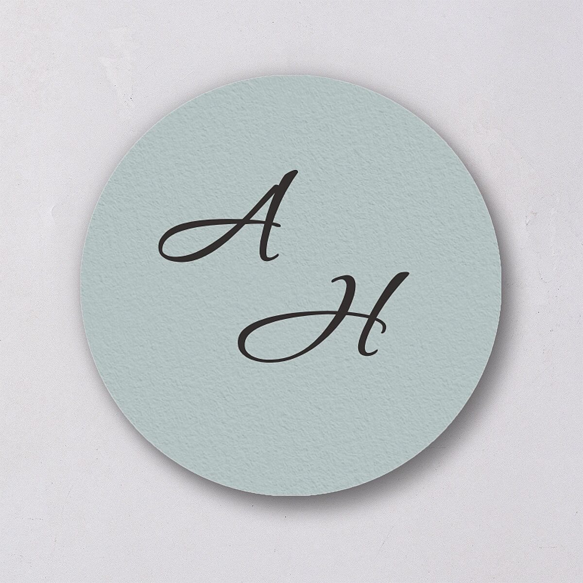 Beach Monogram Wedding Stickers Pale Blue