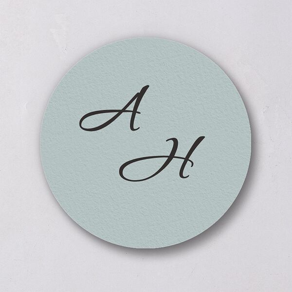 Beach Monogram Wedding Stickers Pale Blue
