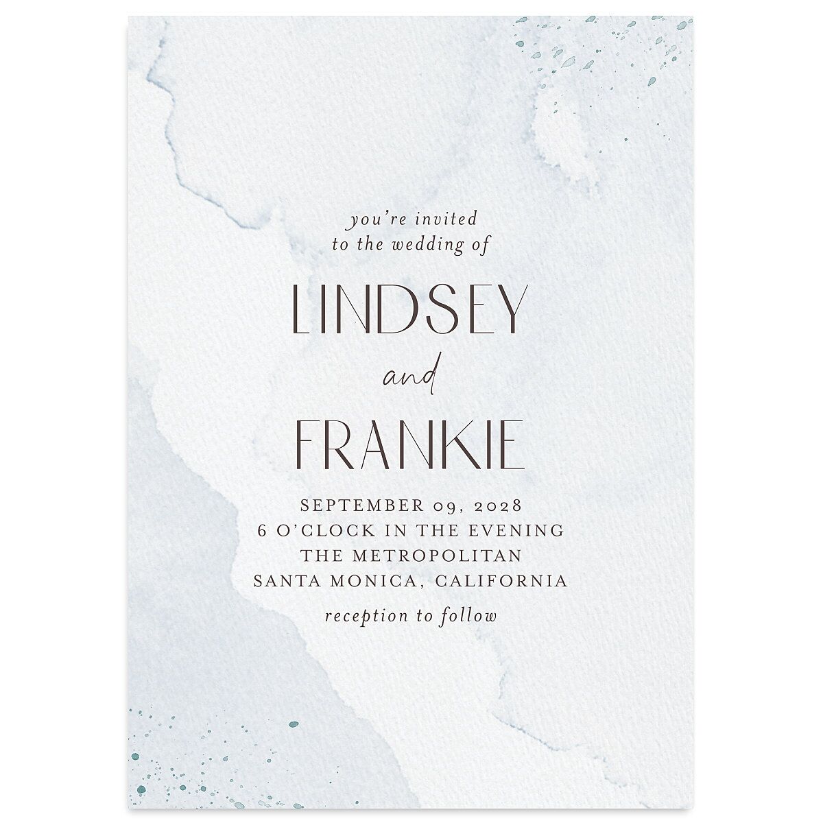 Watercolor Wash Wedding Invitations