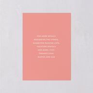 Impressionist Paradise Wedding Itinerary Cards Salmon Signature Itineraries