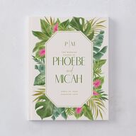Hawaiian Tropical Monstera Frame Guest Books Scottish Green