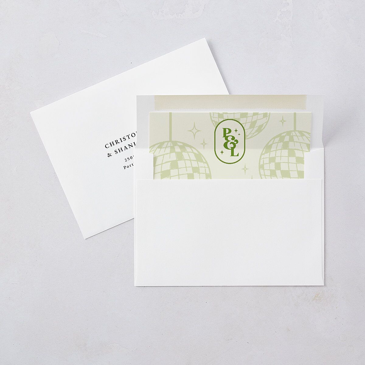 Colorful Retro Stripes Envelope Liners Sea Foam Standard