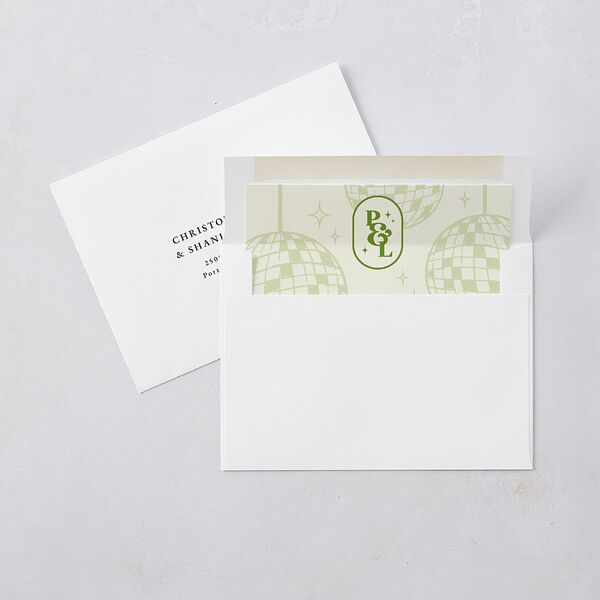 Colorful Retro Stripes Envelope Liners Sea Foam Standard