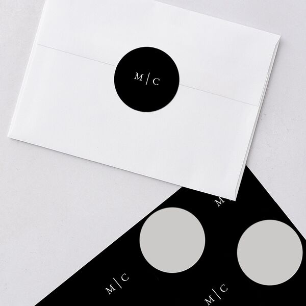 Classically Stated Wedding Stickers Pure White Sticker