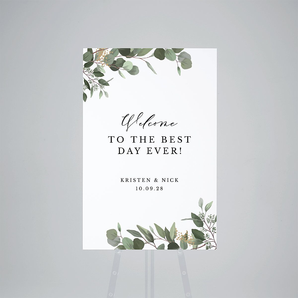 Eucalyptus Frame Standard Welcome Sign Large
