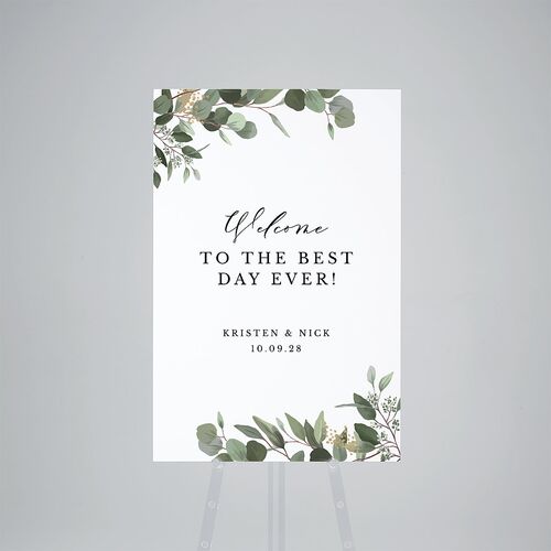 Eucalyptus Frame Standard Welcome Sign Large Pure White Standard Indoor Foam Core L Welcome