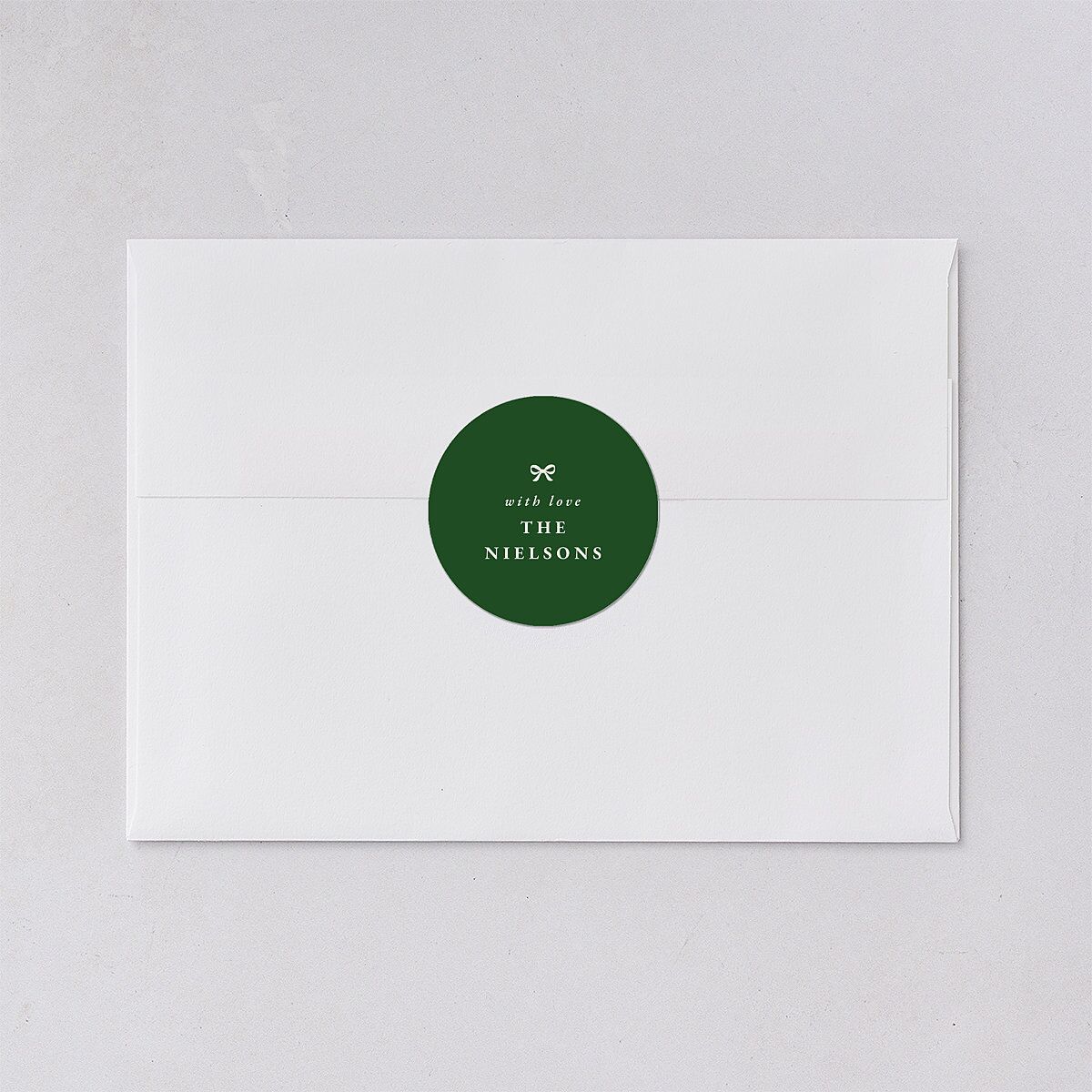 Vintage Bow Pattern Photo Holiday Stickers Jewel Green Circle