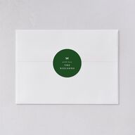 Vintage Bow Pattern Photo Holiday Stickers Jewel Green Circle