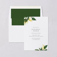 Botanical Lemon Rehearsal Dinner Invitations Buttercup Signature Blank