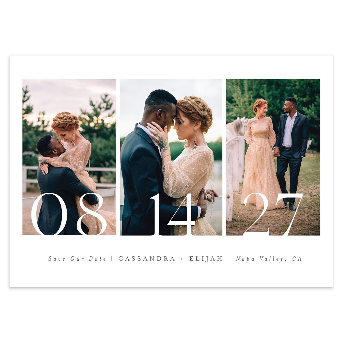 Triptych Photo Save the Date Cards