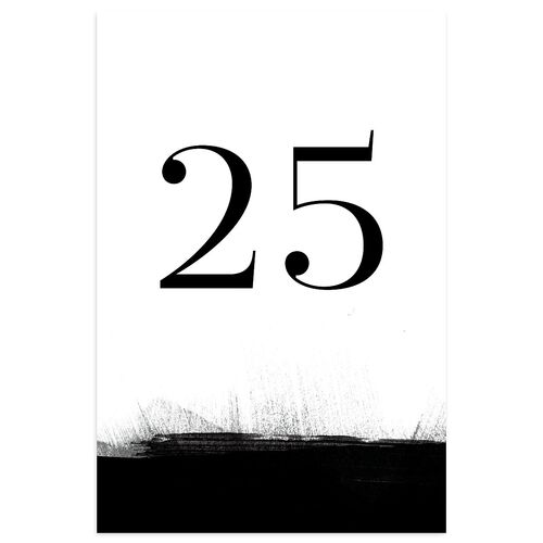 Painted Minimal Table Numbers Midnight Signature