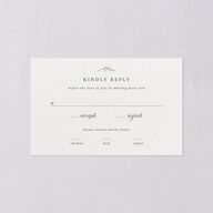 Elegant Garland Crest All-in-One Wedding Invitations Dark Camo Signature Light Both Recipient and Return Addresses No
