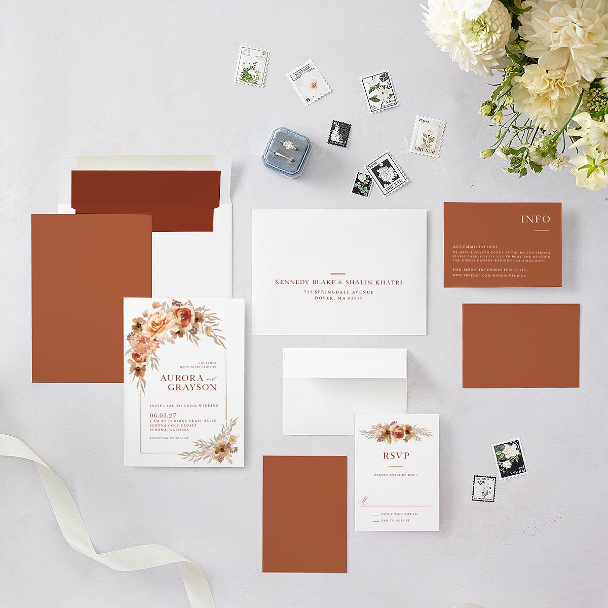 Bohemian Arch Foil Wedding Invitations — view 5