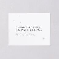 Starry Photo All-in-One Wedding Invitations Midnight Signature Light Both Recipient and Return Addresses No