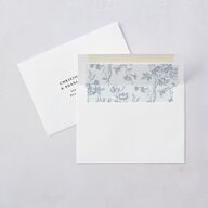 Vintage Hydrangea Garden Crest Envelope Liners Slate Standard