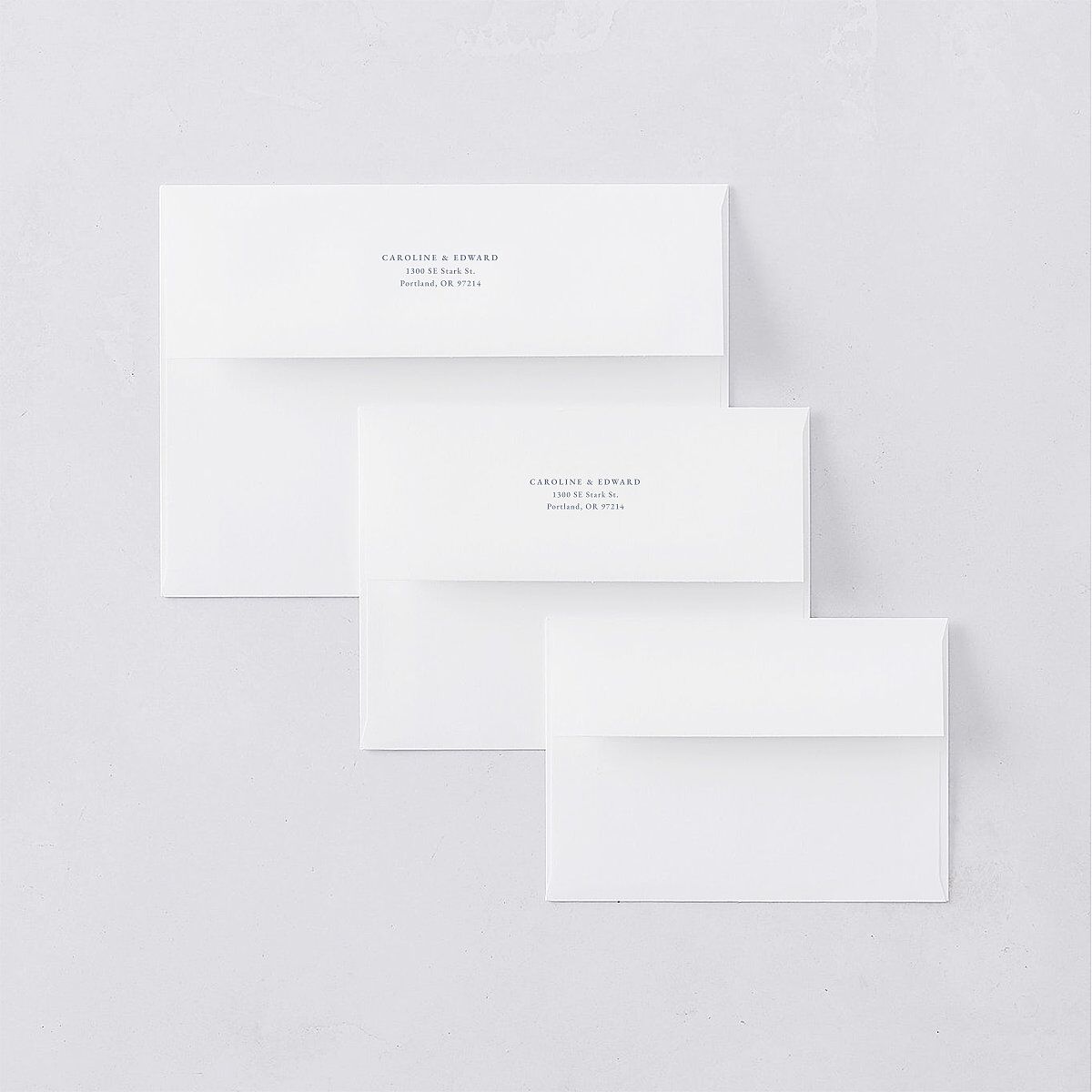 Antique Victorian Botanical Response Card Envelopes White Dusty Blue Return Address Signature Standard