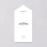 Classically Stated All-in-One Wedding Invitations Pure White No Signature Light Both Recipient and Return Addresses