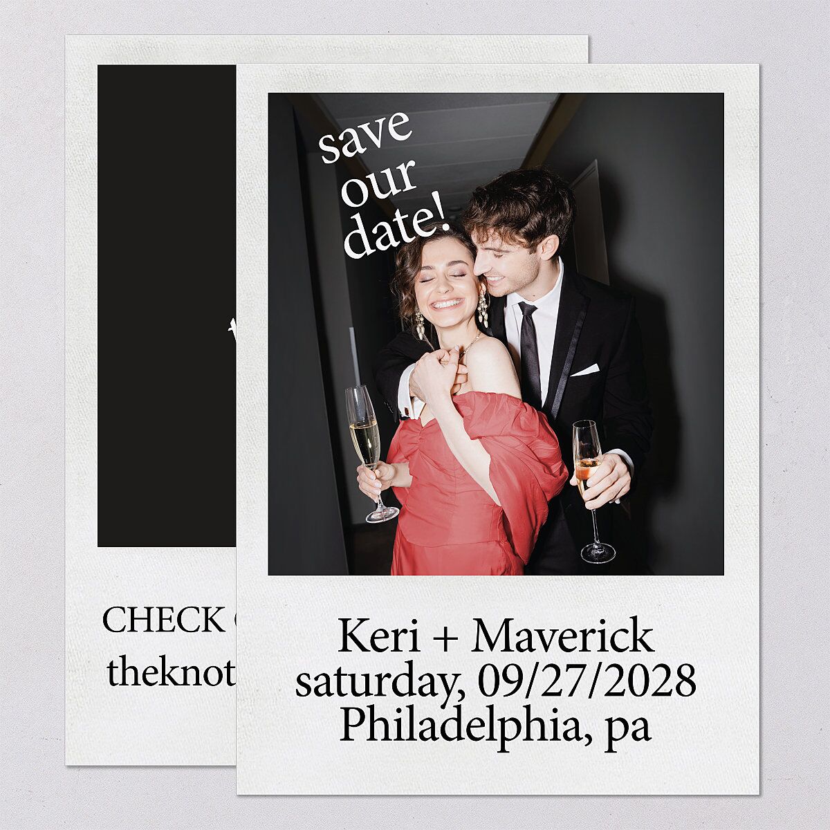 Modern Writing Save the Date Cards