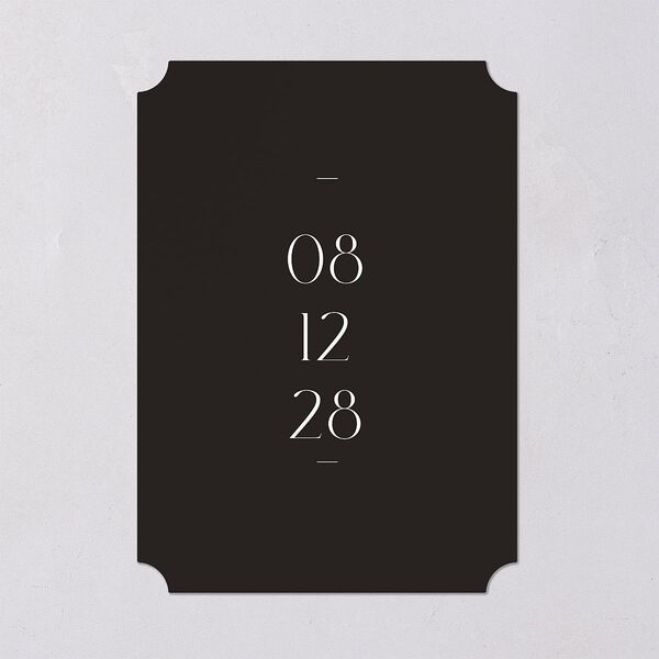 Refined Save The Date Cards Pure White Signature smooth Blank No