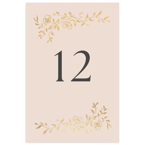 Gilded Branches Foil Table Numbers Gold Blossom Signature