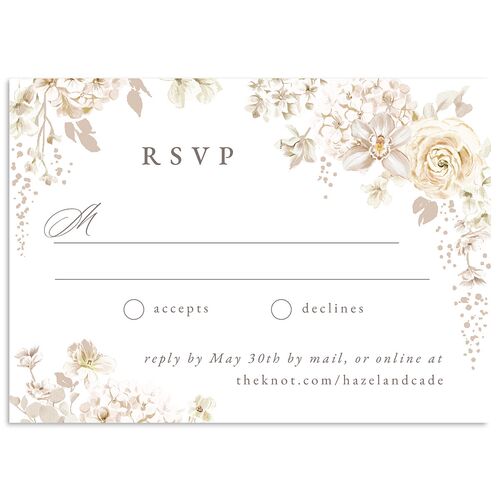 Luxury Floral Archway Wedding Response Cards Dijon Signature Standard